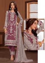 Pv Vichitra Grey Eid Wear Embroidery Work Pakistani Suit